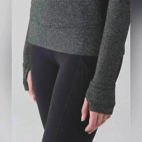 Lululemon think fast herringbone pullover 1/4 zip top sz 4. Athletic athleisure - Picture 11 of 12
